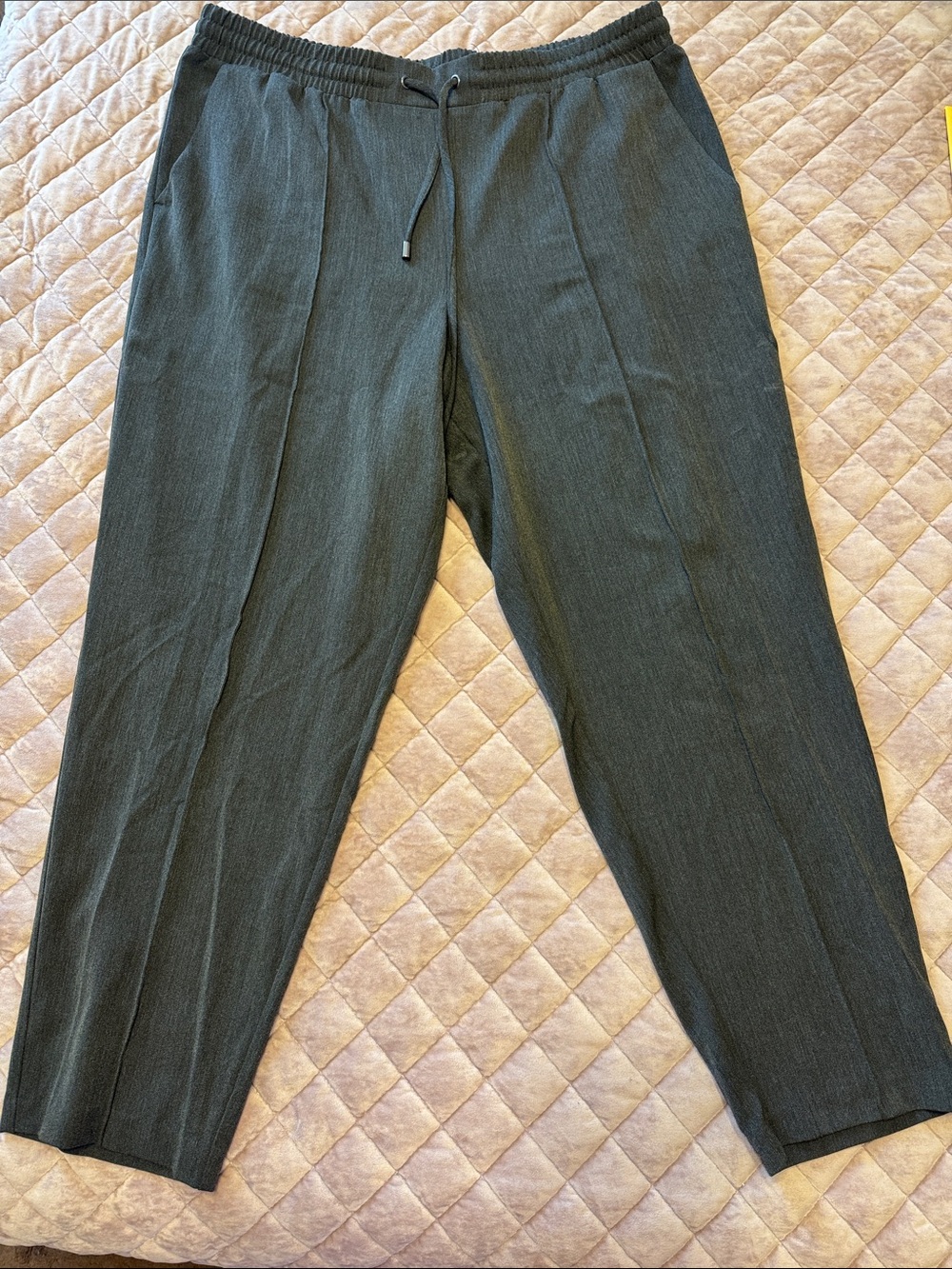Women's Charcoal Drawstring Casual Trousers